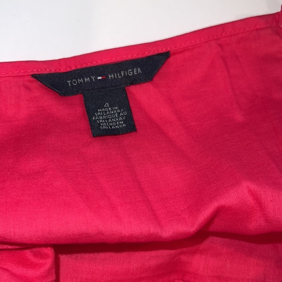 Tommy Hilfiger sundress 4 pink thin straps scoop neck lined pleated side zipper - Picture 9 of 12